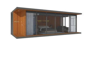 Las casas prefabricadas modernas de madera grises/el acero prefabricado se dirige la instalación fácil