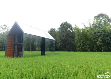 Casa prefabricada de lujo del desván, interior de madera de la estructura de aluminio prefabricada de las casas modulares